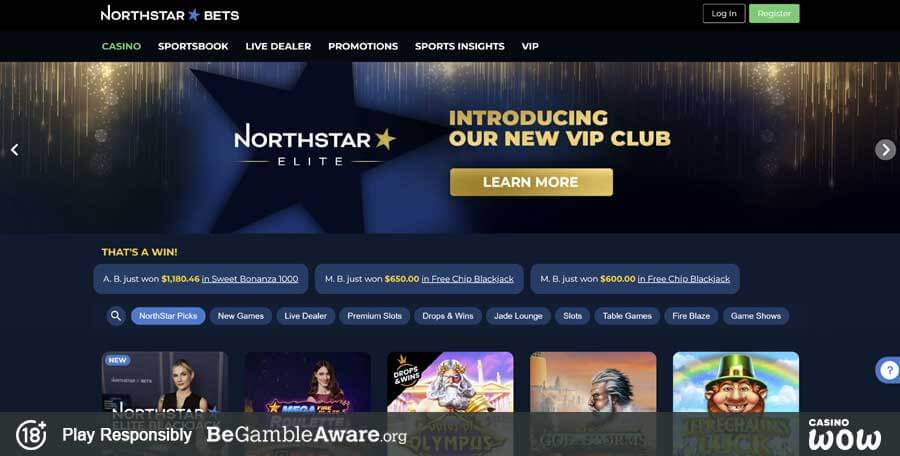 Northstar Bets Casino Lobby