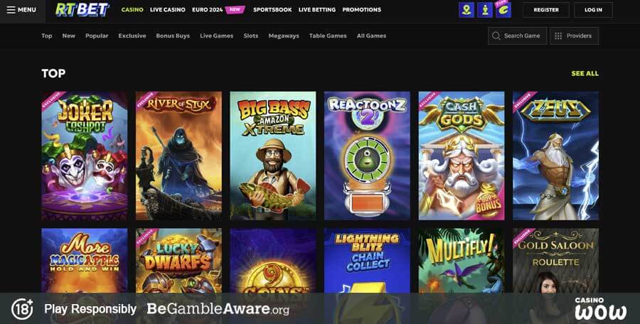 RTBet Casino Games