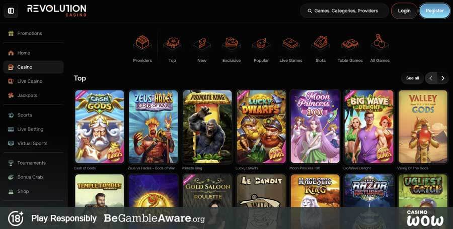 Revolution Casino Games