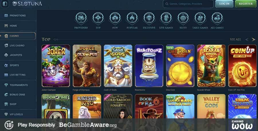 Slotuna Casino Games