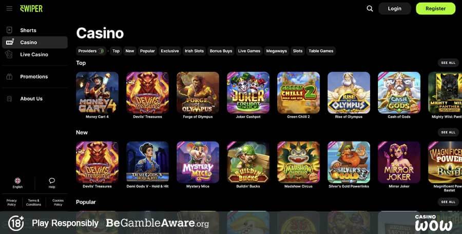 Swiper Casino Games