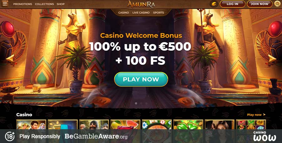 AmunRa Casino Lobby