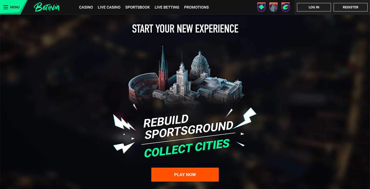 Collect cities at Betinia casinos