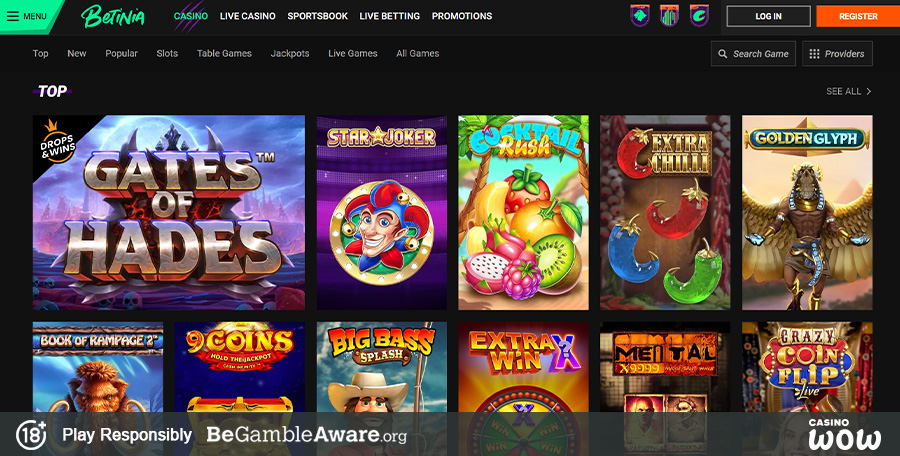 Betinia Casino Games