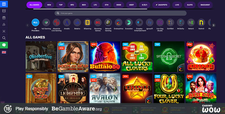 Bitcoin Casino Games