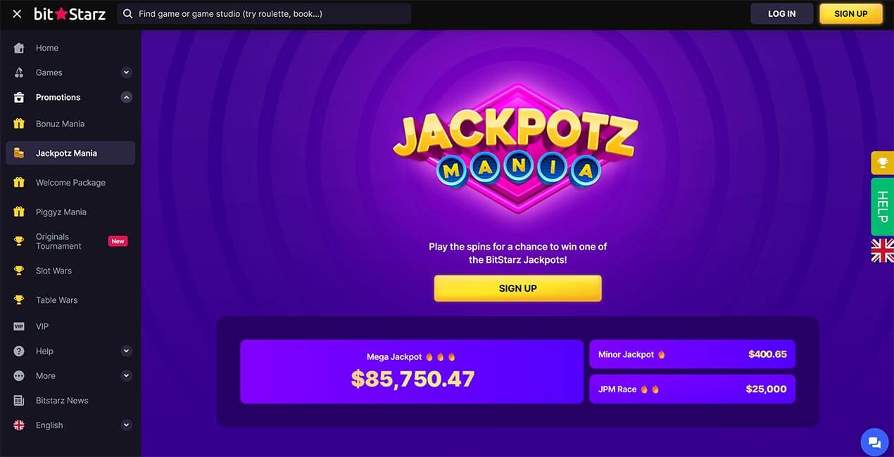 Jackpotz Mania at BitStarz casino