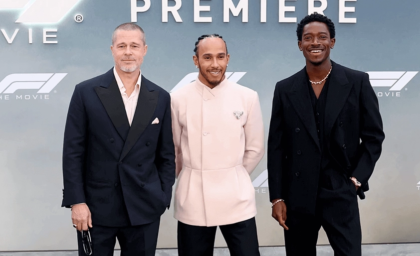 Brad Pitt, Lewis Hamilton, Damson Idris at the F1 movie premiere Brad Pitt, Lewis Hamilton, Damson Idris at the F1 movie premiere