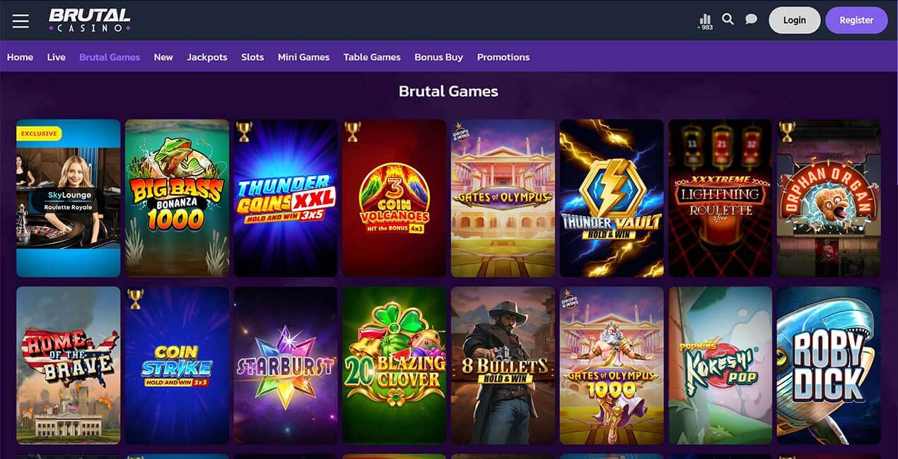 Brutal Games at Brutal casino