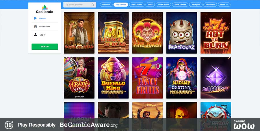 Casilando Casino Games