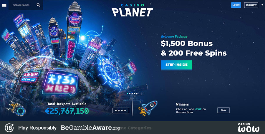 Casino Planet Lobby