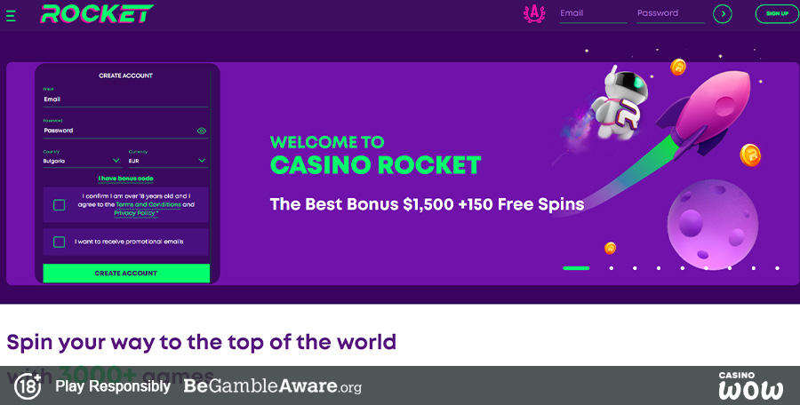Casino Rocket Lobby