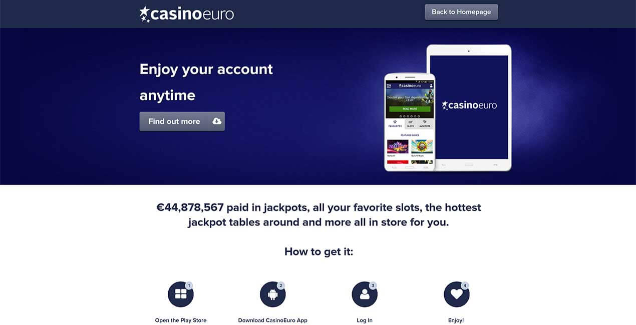 CasinoEuro mobile app