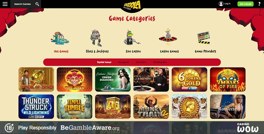 Casoola Casino Games