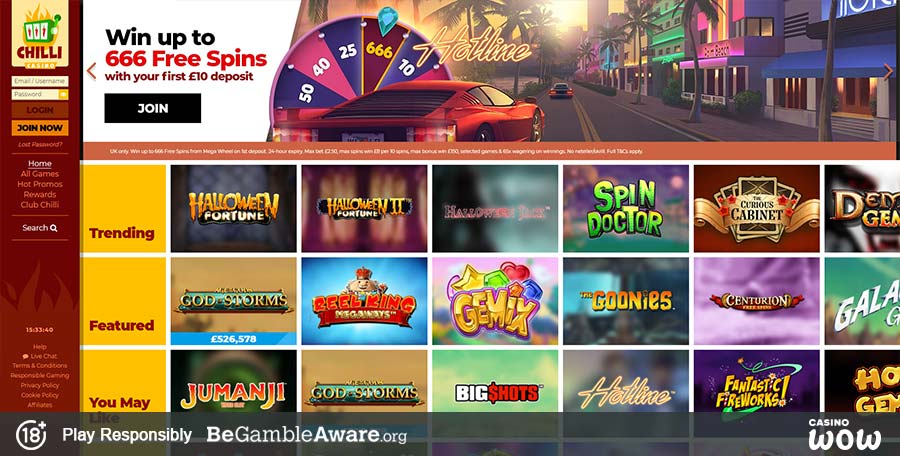 Chilli Casino Games