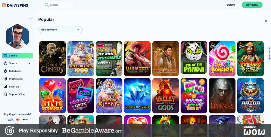 Dailyspins Casino Games