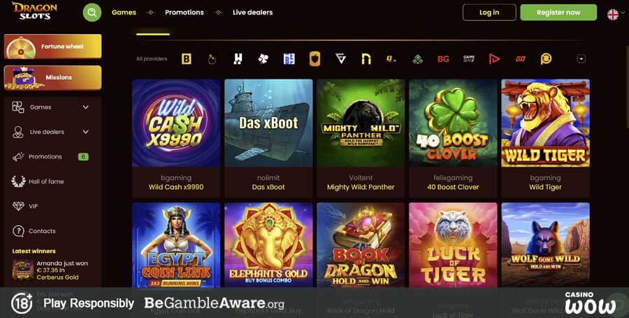 DragonSlots Casino Games