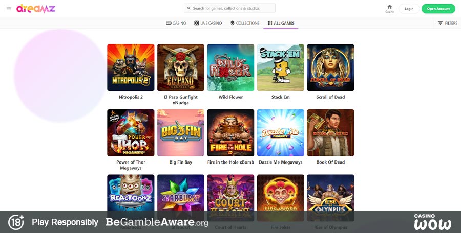 Dreamz Casino Games