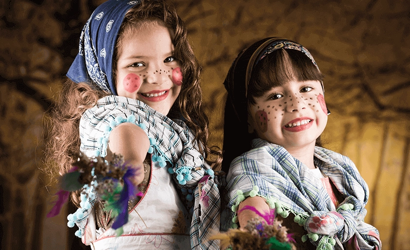 Chidren dressed as Easter witches Chidren dressed as Easter witches