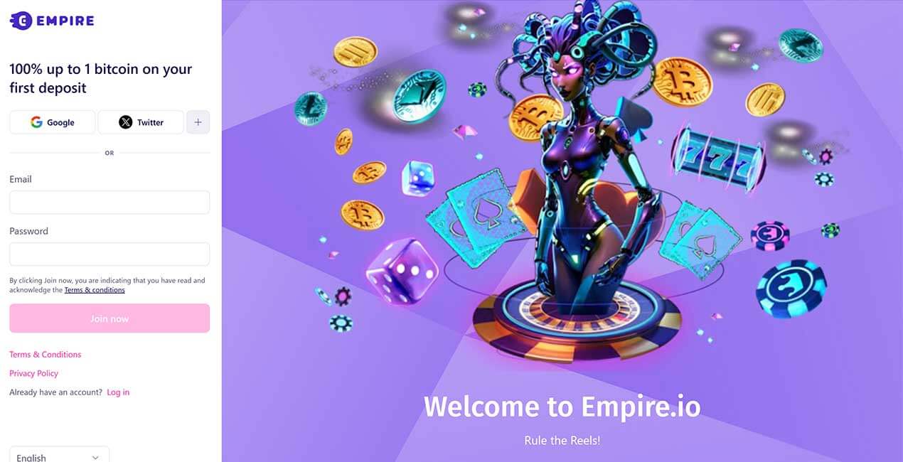 Register at Empire.io