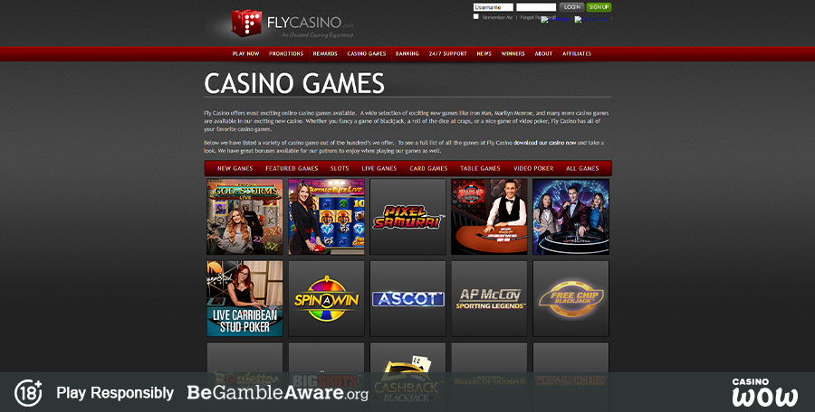 Fly Casino Games
