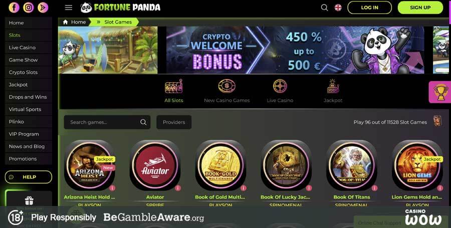 Fortune Panda Casino Games