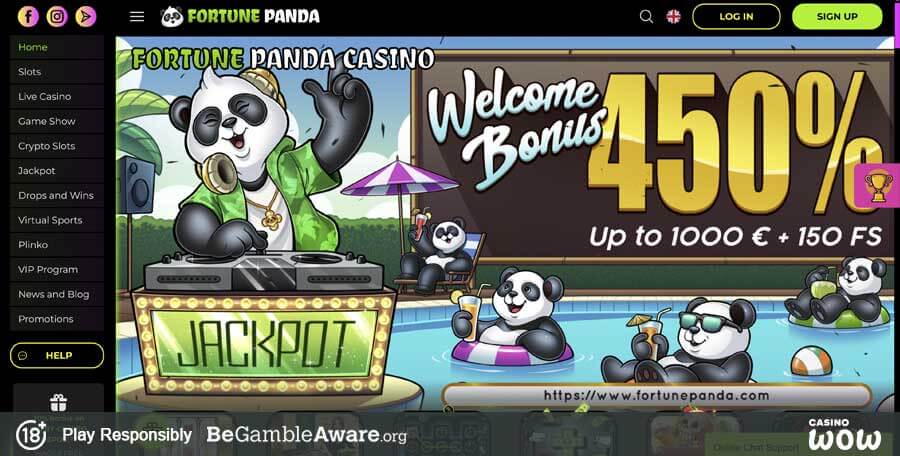 Fortune Panda Casino Lobby
