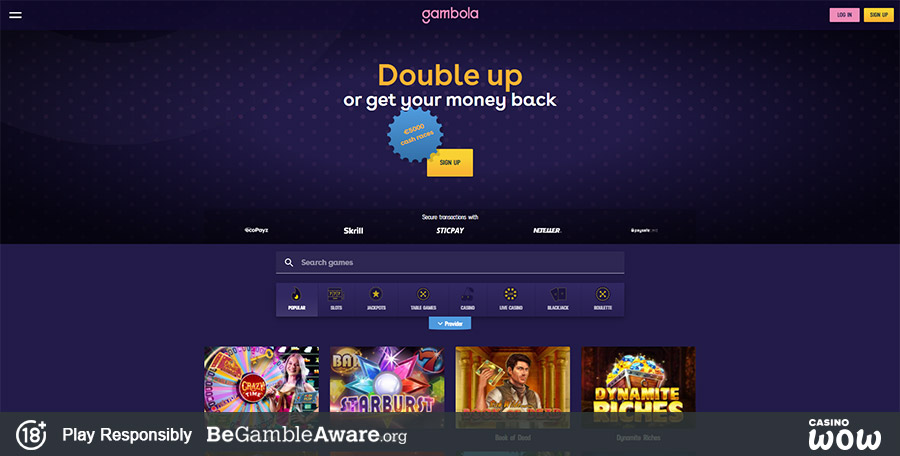 Gambola Casino Lobby