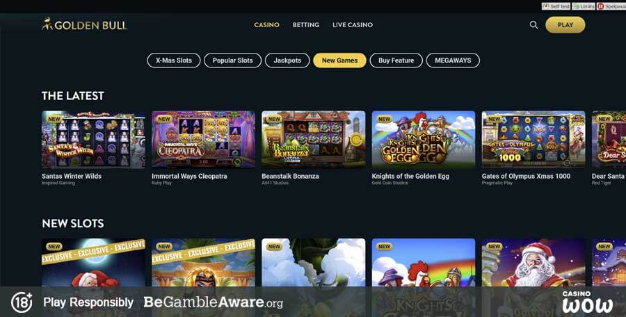 Golden Bull Casino Games
