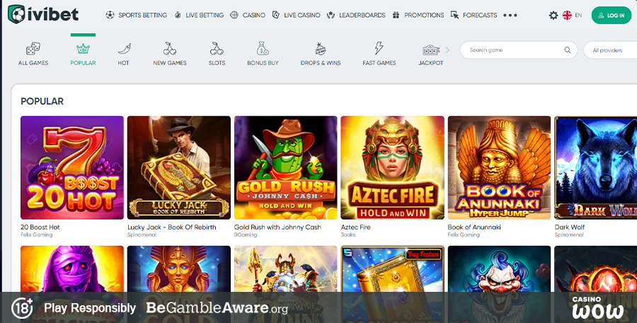 Ivibet Casino Games