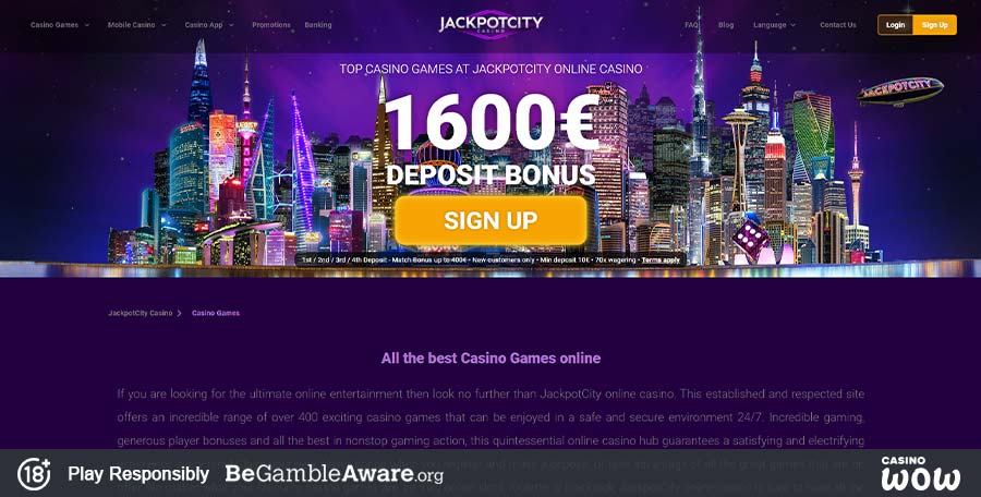 Jackpot City Casino Games