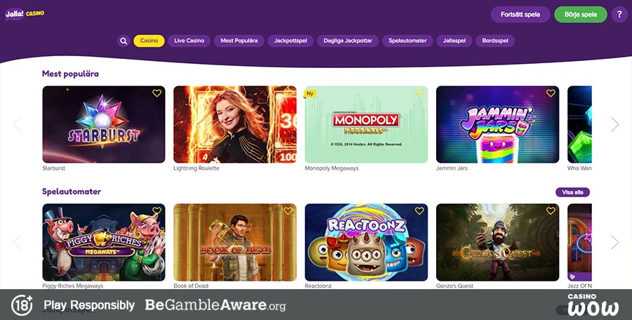 Jalla Casino Games