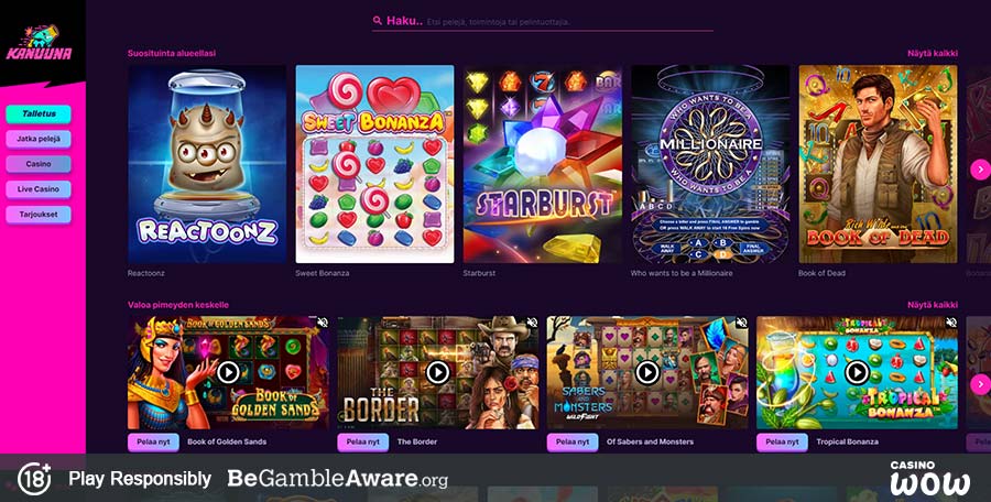 Kanuuna Casino Games
