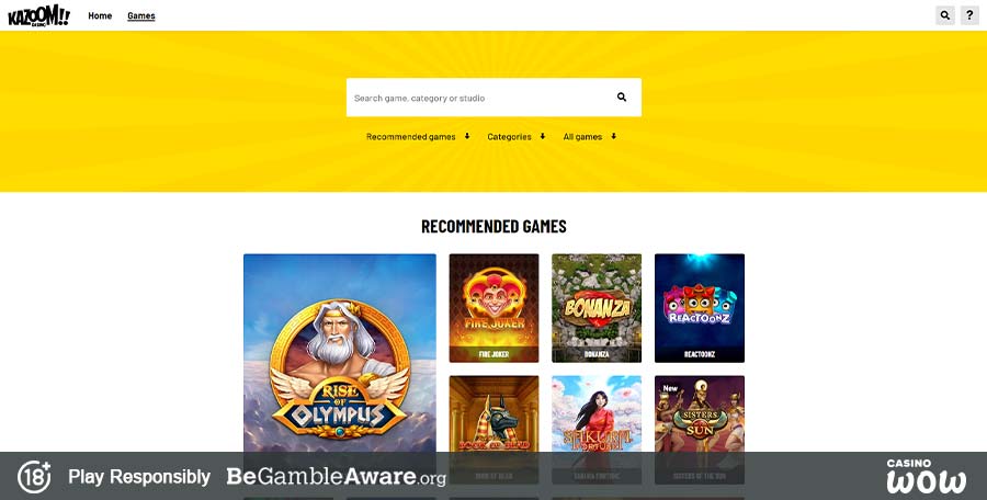 Kazoom Casino Games