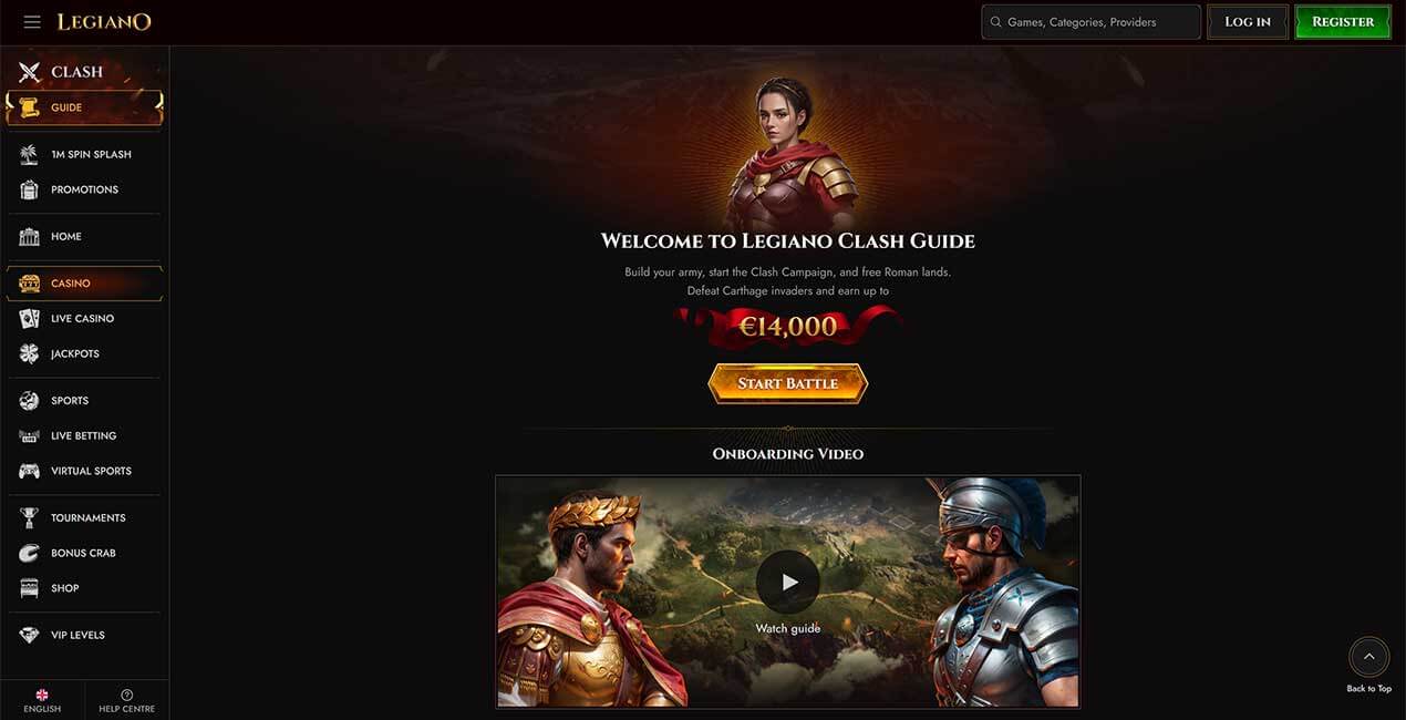 Legiano casino Clash Battles