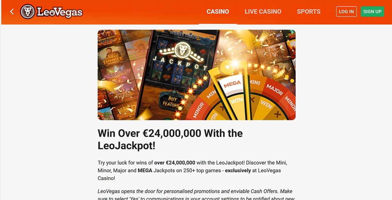 LeoVegas Casino - Reviews, Ratings, Games, Bonuses - CasinoWow