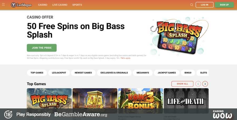 LeoVegas Casino Games