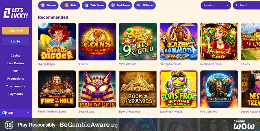 Let’s Lucky Casino Games