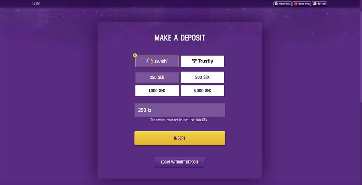 Register at Lucky casino