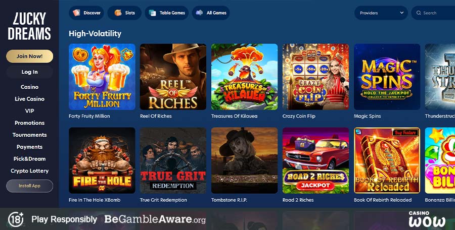 Lucky Dreams Casino Games