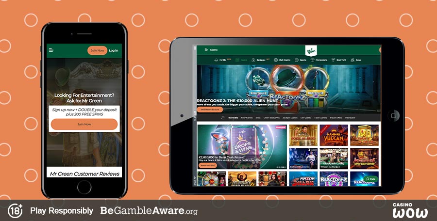 Mr Green Casino Reviews Ratings Games Bonuses CasinoWow