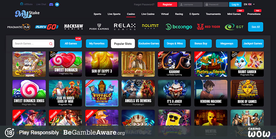 MyStake Casino Games