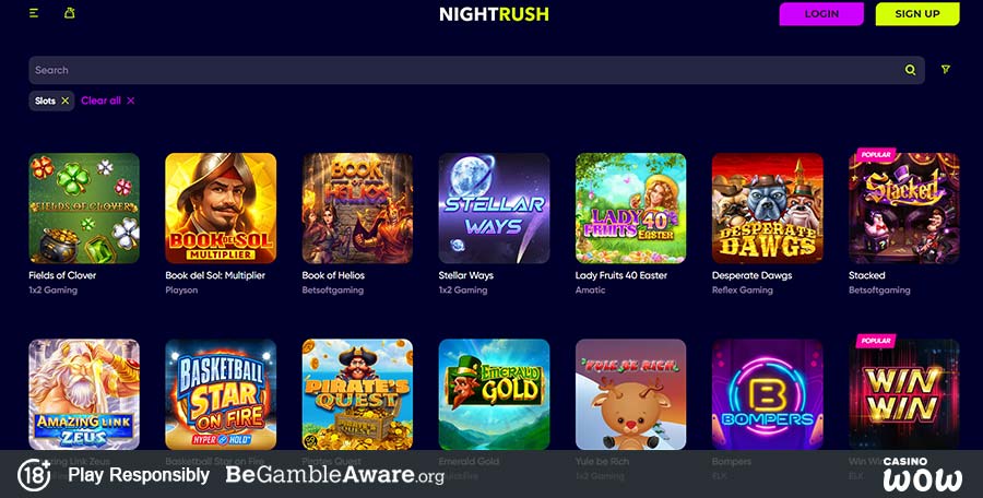 NightRush Casino Games