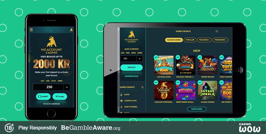 No Account Mobile Casino