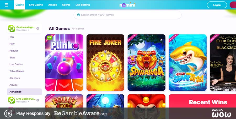 Nomini Casino Games