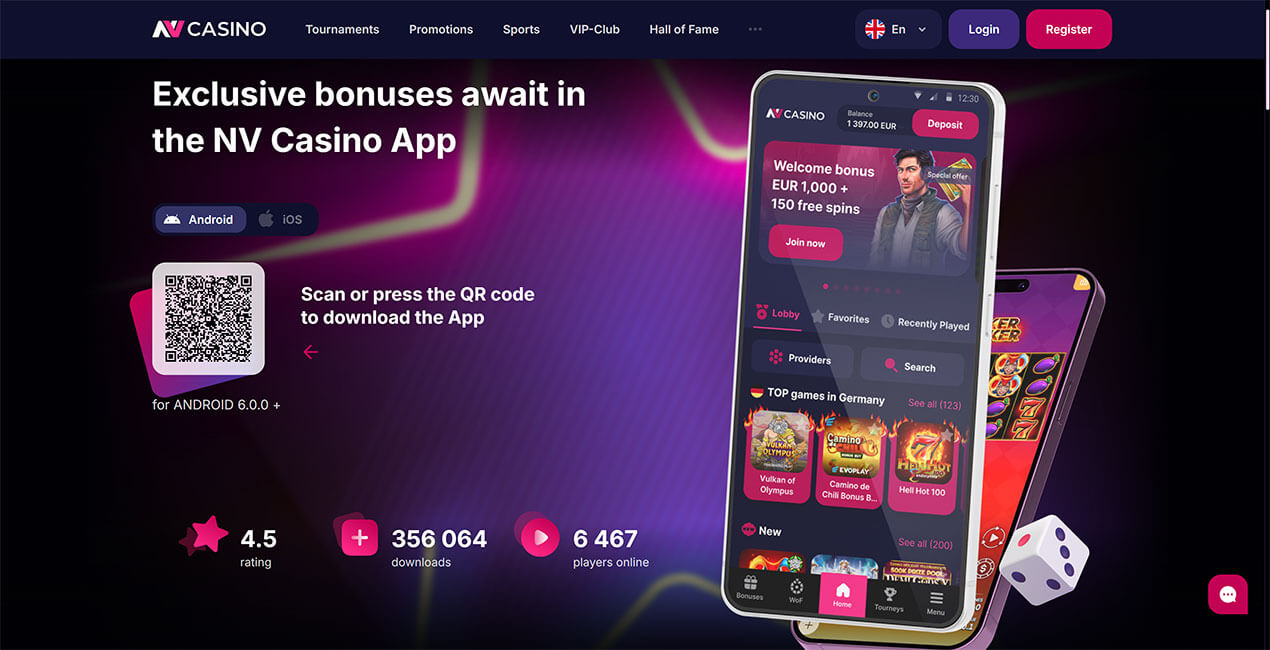 NV Casino Mobile App Bild