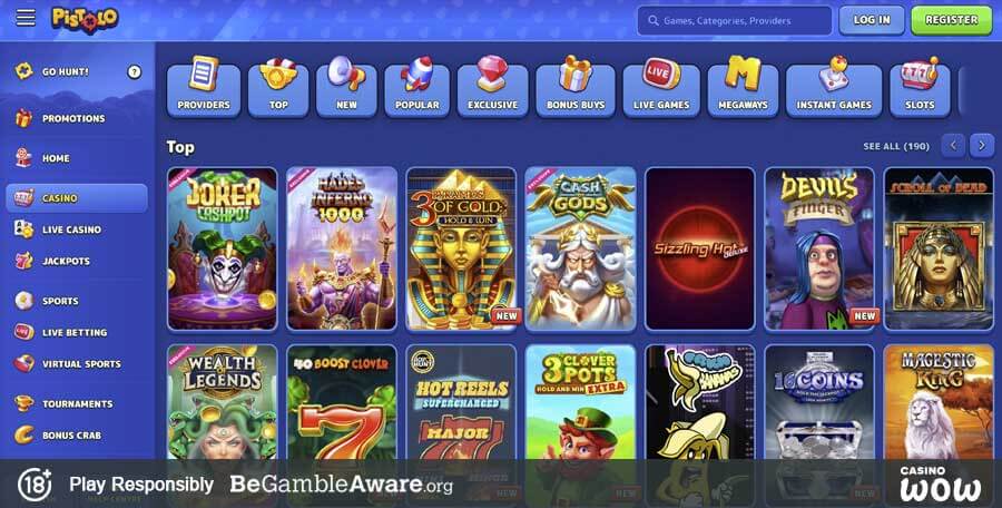 Pistolo Casino Games
