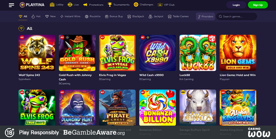 Playfina Casino Games