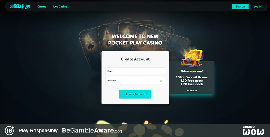 Pocket Play Casino Lobby