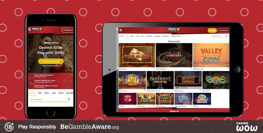 Pronto Live Mobile Casino