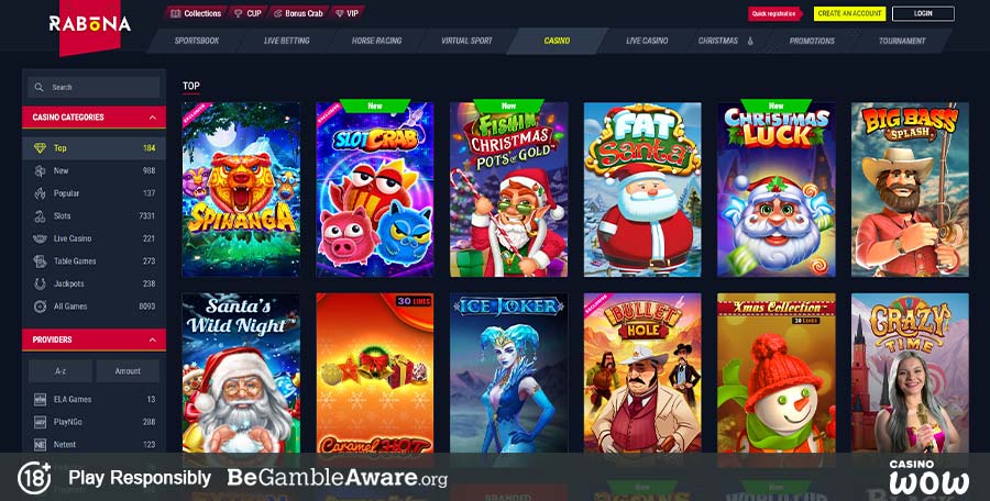 Rabona Casino Games